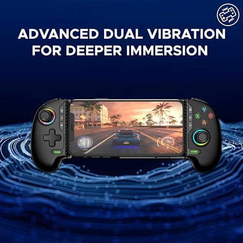 Image of Ant Esports Combatant II RGB Wireless SmartPhone Gampepad for Android & iPhone|Bluetooth Mobile Game Controller|Magnetic Hall 3D Joystick|Compatible with Xbox Game Pass,SteamLink,COD, Minecraft,Roblox