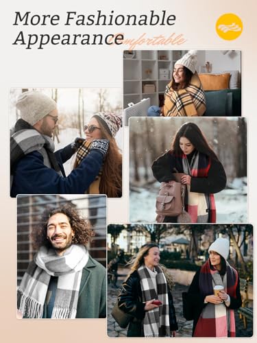 eventek Beheizbarer Schal, Winter Warmer Beheizter Schal Damen/Männer, Einstellbare Temperatur mit 3 Stufen und mit 5500mAh Akku, für Weihnachten, Outdoor