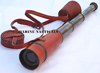 Brass Nautical Telescope Cap Belt Hand held Vintage Maritime Telescope spy Glass