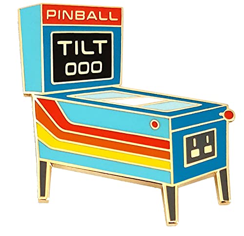 Pinsanity Retro Pinball Arcade Enamel Lapel Pin