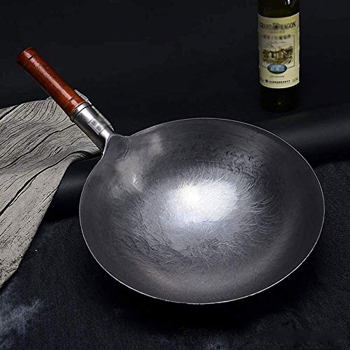 Olla de hierro martillada a mano 32 cm sin recubrimiento miniatura 4