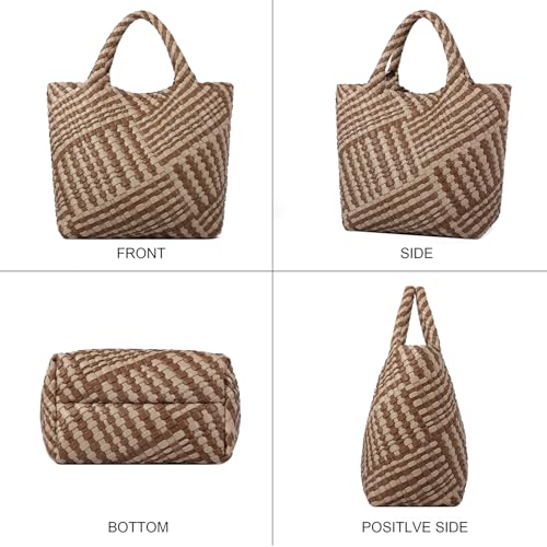 Image of Vegan Leather Purses for Women, Handmade Purses and Handbags Summer Beach Travel Tote Shoulder Bag | WOVEN