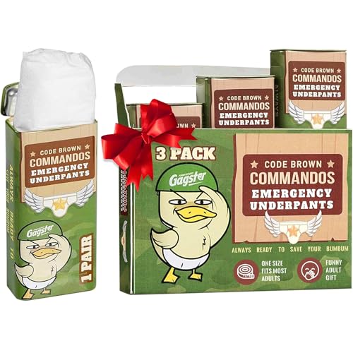 Gagster Emergency Underpants in A Can - 3 Pairs Instant Disposable Travel Funny Underwear...