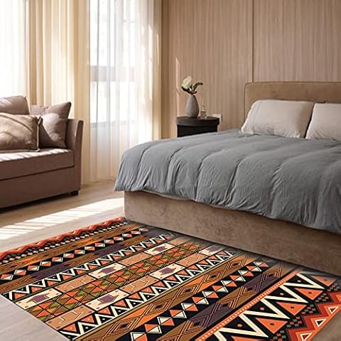 Runner Rug 80x100cm Machine Washable Non-Slip European Style Carpet Floor Mats Easy To Clean Geometric for Kitchen Floor Laundry Room Entryway, J Cover