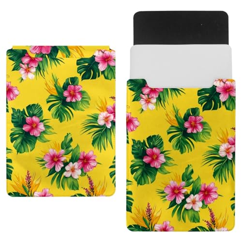 Étui ordinateur 13,8 pouces anti-rayures jaune style exotique