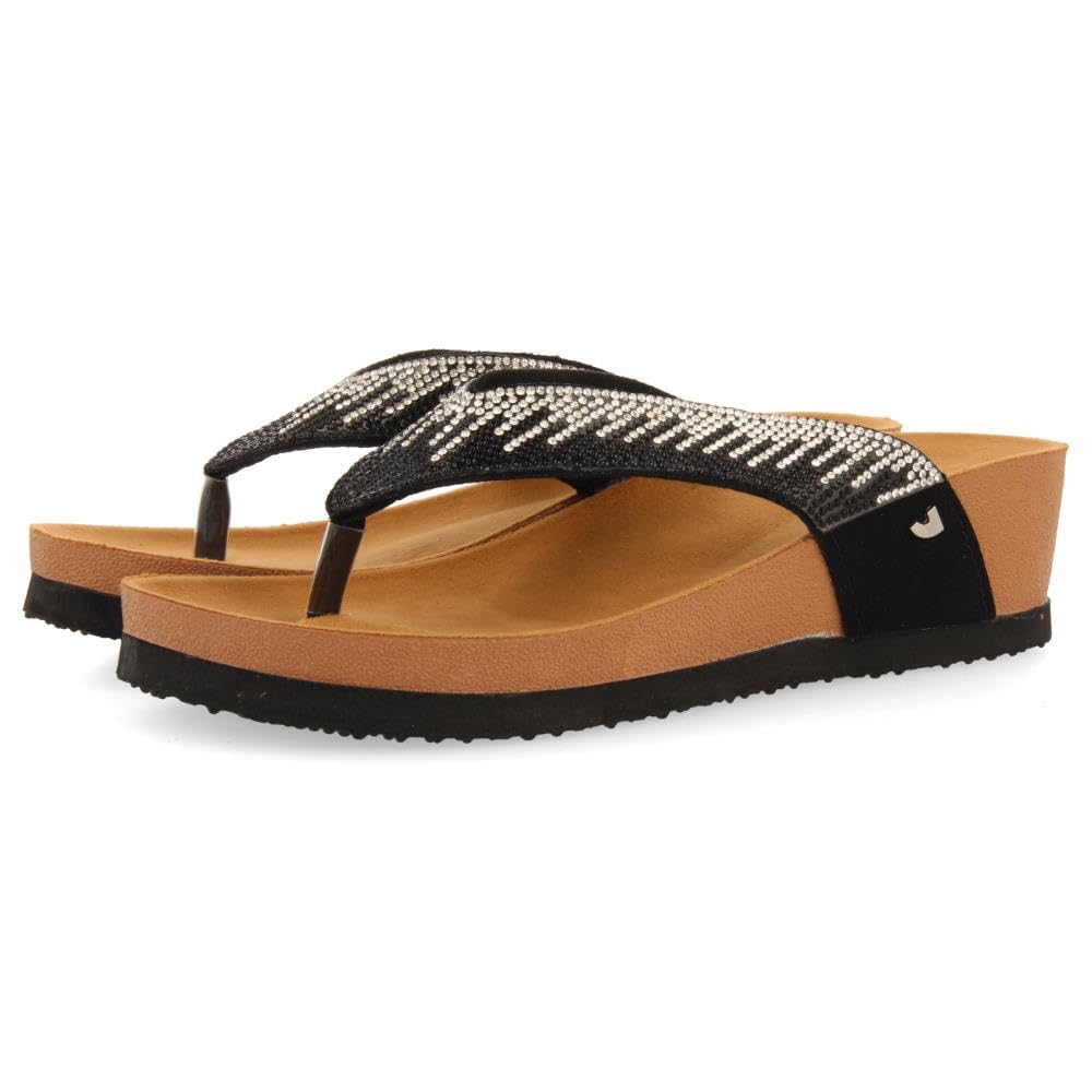 Gioseppo Dames slipper Lantama 58570 Bruin Zwart multicolor