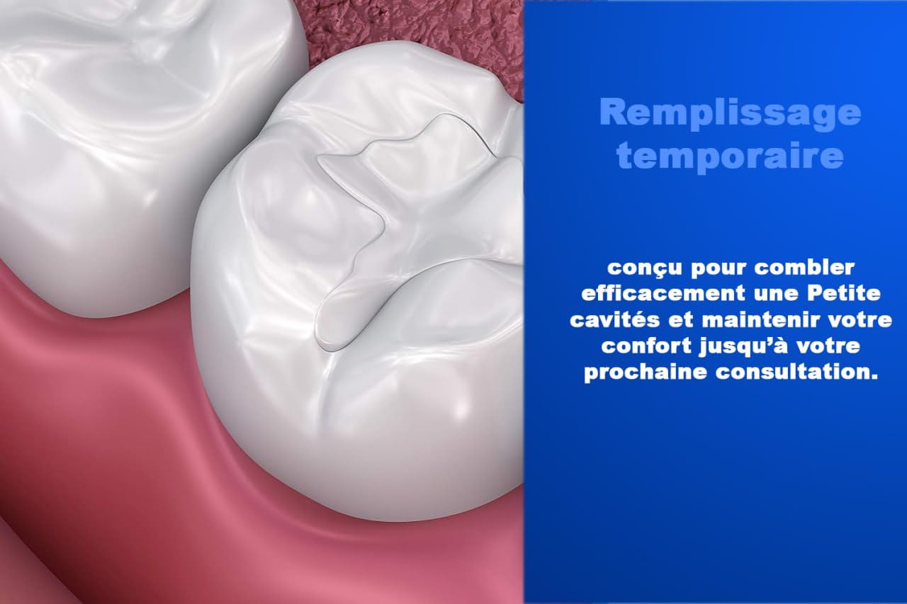 Kit de Réparation Dentaire –pansement dentaire - Solution Facile et Durable pour Couronnes, Ponts et Obturations – Garantie Satisfaction
