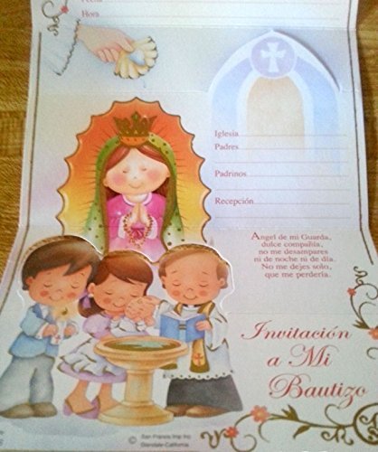 DPW Baptism Bautizo Christening Party Invitations Spanish Invitaciones Virgencita Baby Fiesta 10PC