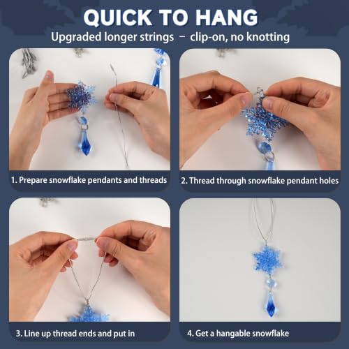 Image of Crystal Ornaments for Christmas Tree Winter Wonderland Decorations