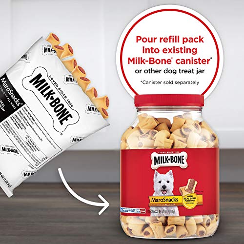 Image of Milk-Bone MaroSnacks Dog Treats, 38 Ounce Refill Packs (Pack of 2) | Refill bags, Made with real bone marrow, Dog treats with 12% protein