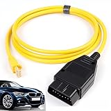 ENET ESYS 2M Ethernet to OBD Interface Cable Engine Diagnostic Tool Cable For BMW F Series Compatible with i-sta Cable ICOM Coding Rj45 to OBD2 Bootmod3 Bimmercode Programming Brushing Hidden Data