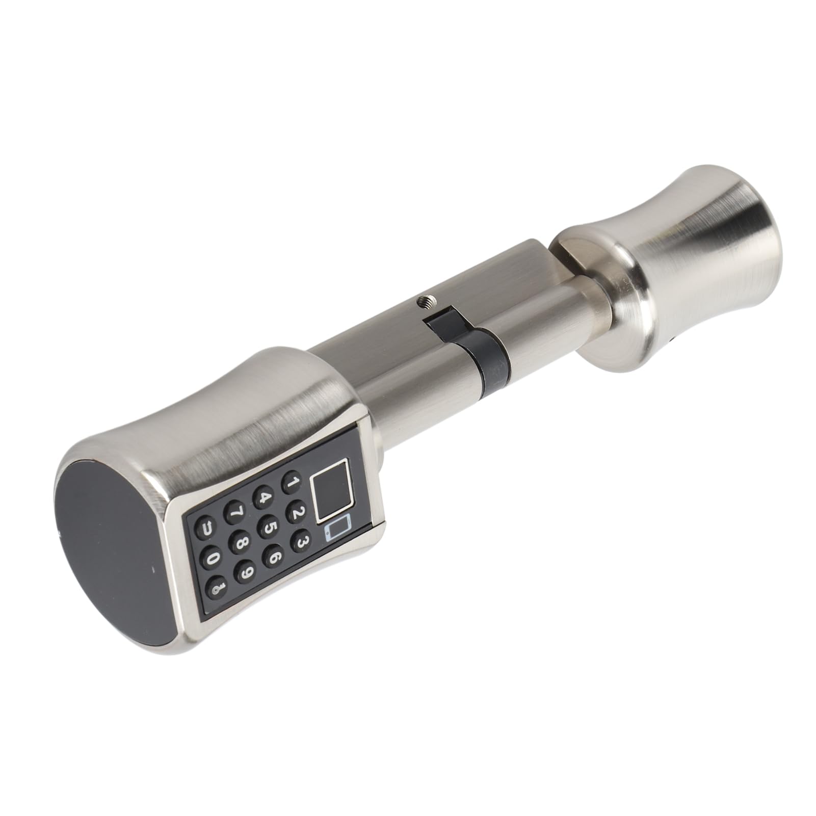 Pongnas Cerradura de Teclado Inteligente Biométrica con Huella Dactilar, Aleación de Aluminio, Fácil Reemplazo, Registro de Desbloqueo de Contraseña Antipío para Puertas de Madera y
