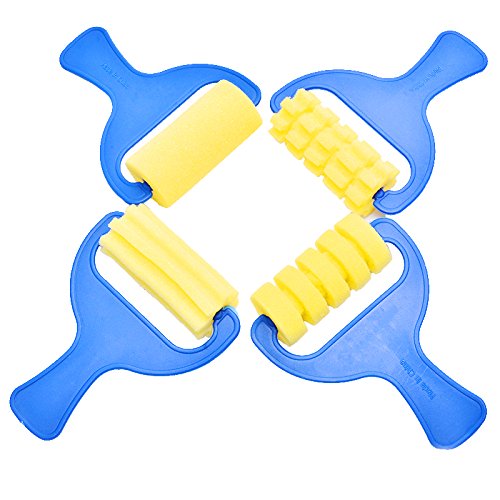 Yallfairy Washable Paint Brushes Set For Toddler Kids Early Learning Toys Finger Paints Sponges Art Supplies Gifts -Nontoxic-100% Baby Safe #TOP5