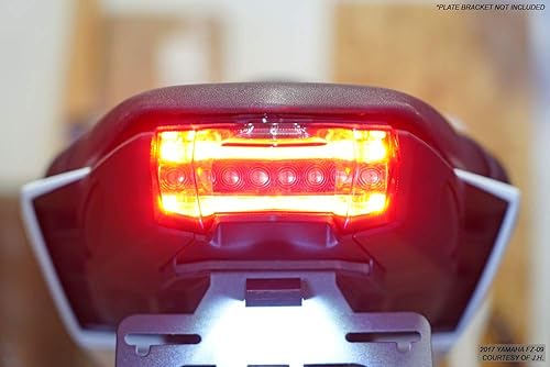 Miniatura 6 de Luces traseras LED secuenciales integradas con lente ahumada para Yamaha FZ-09 MT-09 2017-2020