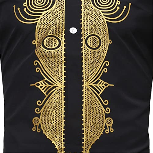 Robe africaine confortable à col mandarine style dashiki - 6
