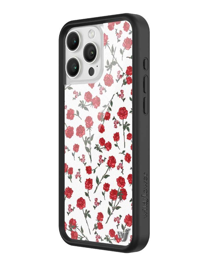 Image of Wildflower Cases - Compatible with iPhone 16 Pro Max | Protective Bumper, 6.5ft Drop Test Certified, Women Owned Small Business | Red Roses