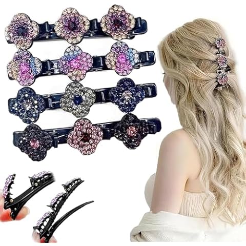 Wukesify Sparkling Crystal Hair Clips Set Cover