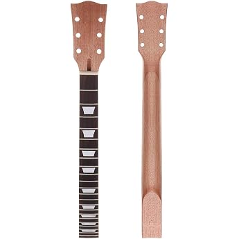 Alnicov Electric Guitar Neck DIY for Gibson LP Guitar Parts Replacement 22 Frets Mahogany Neck Rosewood Fingerboard with Whit