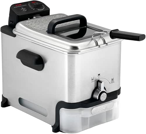 T-fal 3.5L Deep Fryer with Oil Filtration System: 1700W Stainless