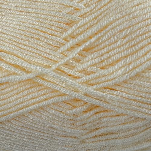 Image of Cloud Touch Baby - DK Weight Soft Anti-Pilling Yarn for Baby Clothes, Blankets & Amigurumi Crochet & Knitting, 90% Acrylic 10% Viscose derived from Bamboo, 3.53 Oz / 262 Yards (Cream, 2 Pack)