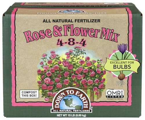 Down To Earth All Natural Fertilizers Organic Rose & Flower Mix - Plant Food for Roses, Bulbs...