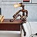 Produktbild wshfor Retro-Roboter Tischleuchte, Industrie Wasserrohre Schreibtisch Lampe, Hand Schmiedeeisen Fertigung, Büro, Bar, Studienraum Wohnzimmer Dekoration Beleuchtung