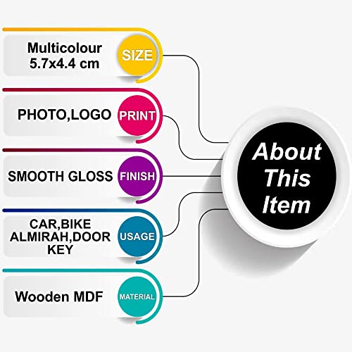 Image of Photo Keychain For Men, Girls, Friends, Car, Bike Customised /Personalized Keyring With Picture Gifts For Birthday, Anniversary 6.3x3.7 CM Wooden MDF