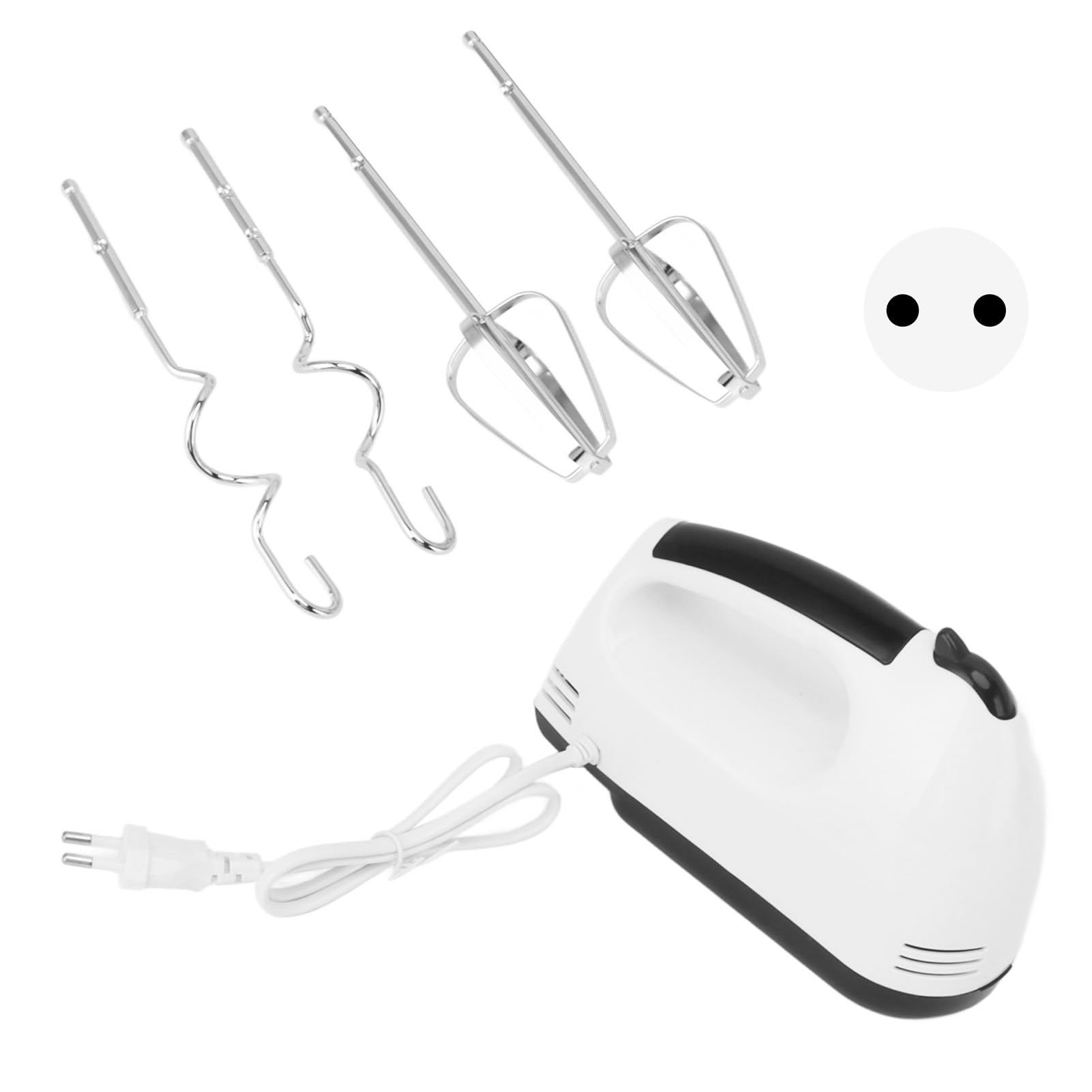 flexman Batteur à Main Électrique à 7 Vitesses, Poignée Souple en Acier Inoxydable, Moteur Puissant de 180 W, Batteur à Œufs pour Fouetter la Crème, le Beurre, les Blancs d'Œufs, les Pâtes