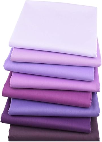 Miniatura 4 de Hanjunzhao Solids Purple Fat Quarters - Paquetes de tela acolchada precortada para coser manualidades, 18 x 22 pulgadas (morado sólido)
