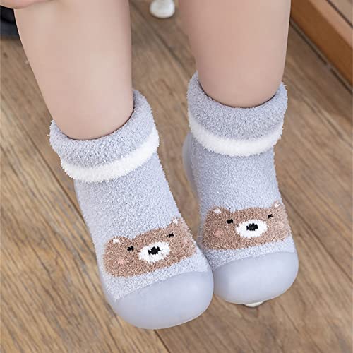 Baby Girl Shoes,Kids Boys Girl Shoes First Walkers Thickened Warm Cartoon Socks Shoes Antislip Prewalker Cute Shoes2