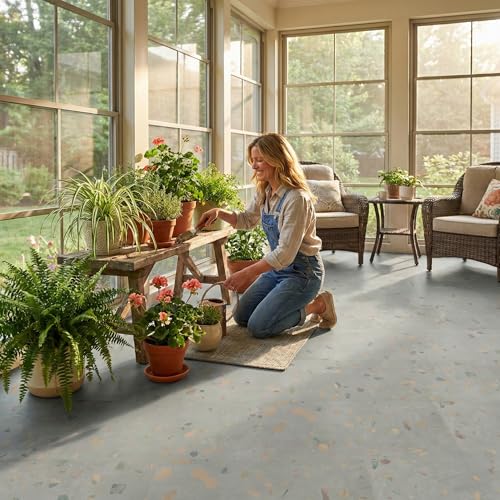 Image of Allure Luxury Vinyl Tile Flooring, 22 Mil Wear Layer, Ultima Comfit Terrazzo 12 inch x 24 inch, 6.5 mm Thick Vinyl Tiles with Click and Lock Installation, 1 Box 23.56 sqft