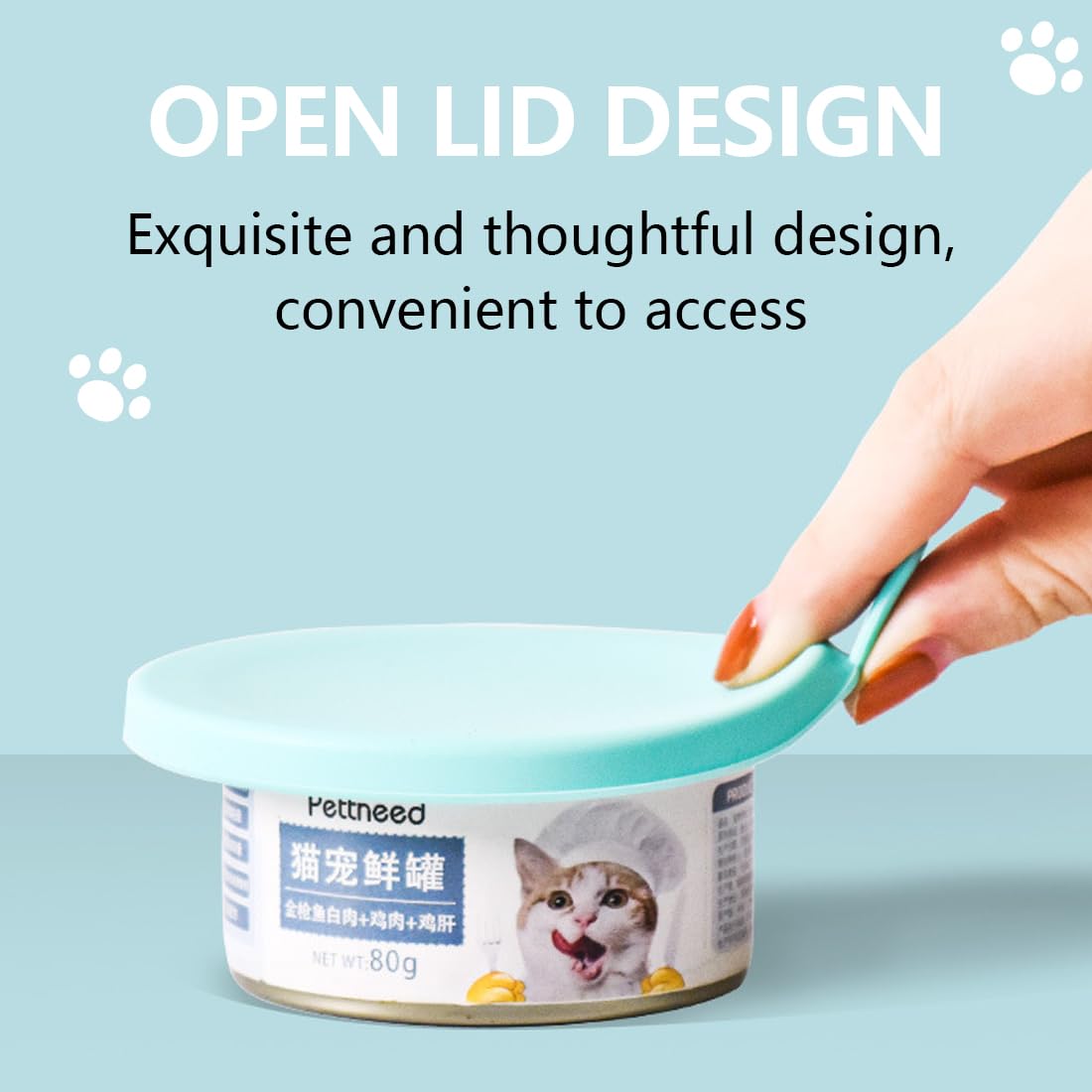 2 Tappi in Silicone per Lattine con 2 Cucchiai, Coperchi Universali per Cibo per Animali, Adatti a 3 Misure Standard (Rosa, Verde)