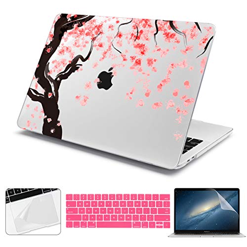 Batianda 2018 2017 / 2016 MacBook Pro 13 Case,Cherry Blossoms Design Crystal Clear Hard Cover for Latest MacBook Pro 13 inch with/without Touch Bar Model:A1706 & A1708 A1989