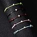 EMESLY Friendship Charm Adjustable Bracelets with Message Card (Set of 5) Perfect Jewelry Gift for Friends & Family (Crown)