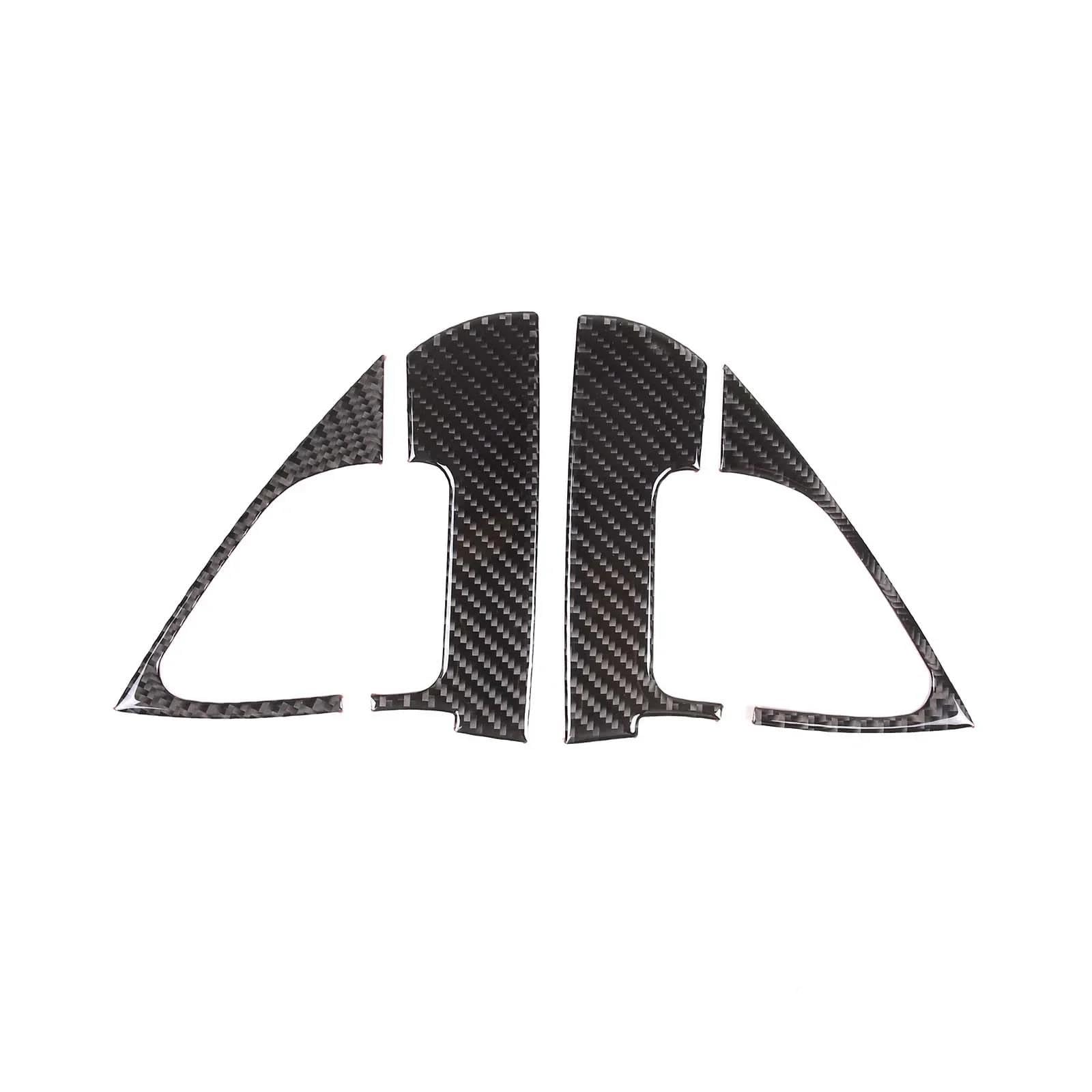 Interior Decal Trim for 3 Series E90 2005-2012 Soft Carbon Fiber Car Interior A-Pillar Speaker Panel Sticker Car Protection 2Pcs Auto Inner Parts(Black Carbon Fiber)