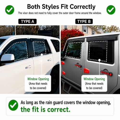 Image of Nilight Outside-Mount Window Rain Guards for Honda Pilot 2009-2015, 4PCS | Tape on Window Visors Helps Vent Fresh Air in Rainy Weather, Honda Pilot 2009 2010 2011 2012 2013 2014 2015, Smoke Tinted