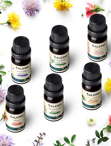 Bloemen Etherische Oliën 6x10ml, SALKING 100% Puur Essentiële oliën, Aromatherapie Geurende Oliën, Geur Olie Set voor… - Image 3