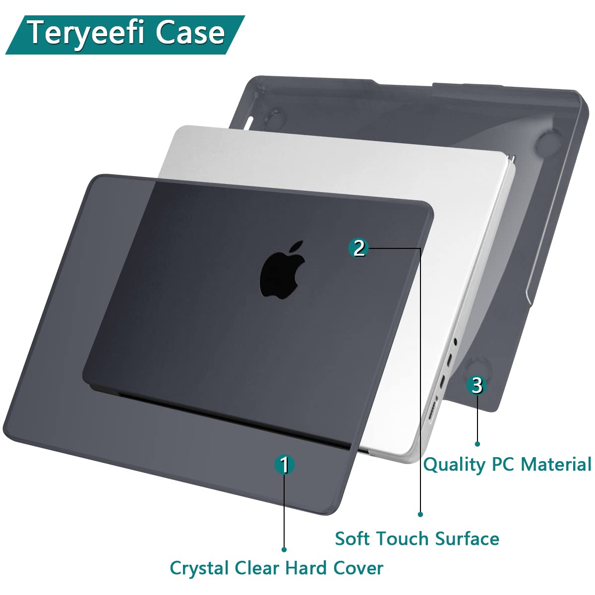 Amazon.co.jp: Teryeefi MacBook Pro 14 インチ ケース M4 M3 M2 M1