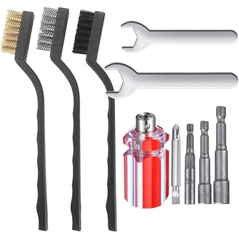 3D Printer Nozzle Change Tool for MK8 MK10 UM2 E3D, 7-in-1 Tool Kit with Copper Wire Toothbrush 3D Printer Accessories Cover
