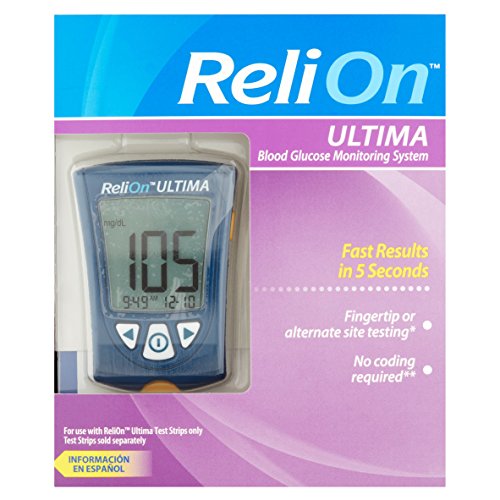 ReliOn Ultima Blood Glucose Monitoring System - no Coding Required - Fast and Accurate Testing (5 Seconds)