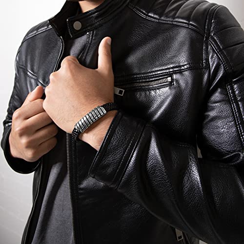 Image of SERASAR Premium Leather Bracelet Men | Stainless Steel Magnetic Clasp | Three Colors | Jewelry Box Included