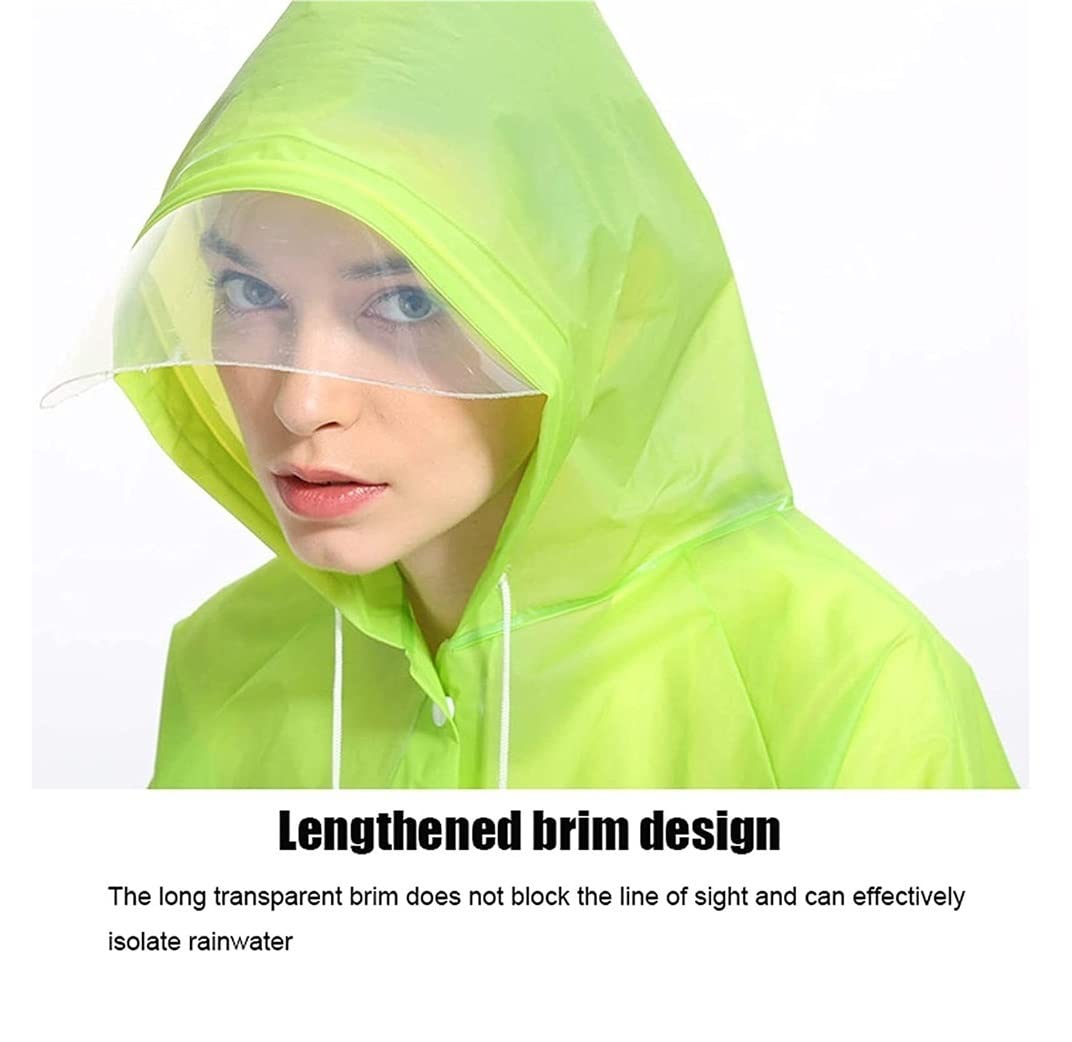 Chubasquero Chubasquero Largo para Parejas con Capucha, 2 Uds. Poncho De Lluvia con Capucha De EVA Reutilizable para Senderismo Camping Ponchos De Lluvia Impermeables(XL)