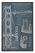 Golden Gate Bridge, Technical (Blueprint) Birch Wood Wall Sign (12x18 Rustic Home Decor, Ready to Hang Art)