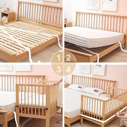 Miniatura 4 de Correa Para Cuna De Bebé,6m Correa Para Camas Auxiliares,Fijación De Cuna Auxiliar,Universal Para Camas Somier Blanco Accesorios,Protector Cuna Fijación De Auxiliar Accesorios De Cama