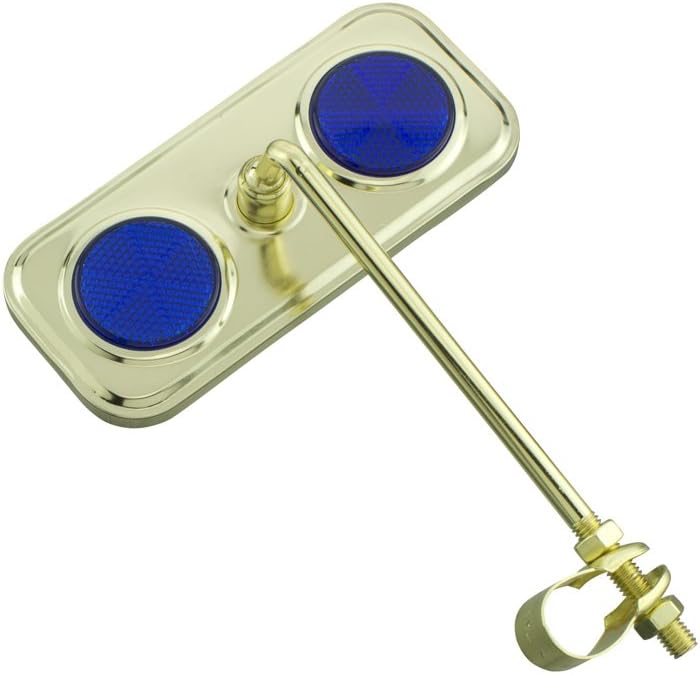 Rectangle Bike Mirror Gold