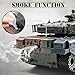 Supdex 1:18 RC Tank, 2.4Ghz US M60 Remote Control Tank Model Toys, 15 Channel Battle Military Toy with Smoke, Light Sound, Volume Switch, Army Toy for Adult and Kid That Shoots BBS and Water Bombs