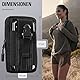 ONEFLOW Survival Case für Samsung Galaxy, Apple iPhone, Huawei, Sony, usw. - Gürteltasche aus Nylon, Handytasche mit Karabiner, Handy Gürtel Tasche Outdoor Handyhülle, Schwarz