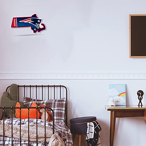 Image of Rico Industries NFL Football State Shape Shape Cut Pennant - Home and Living Room Decor - Soft Felt EZ to Hang