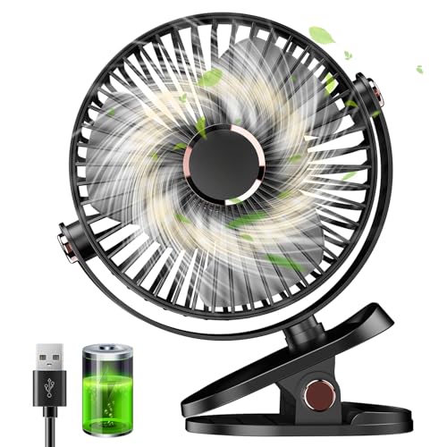 Ventilatore Portatile USB Kizozo Ricaricabile 5000mAh, Pieghevole, 4 Velocità, 4-16 Ore Di Autonomia, Powerbank Integrato