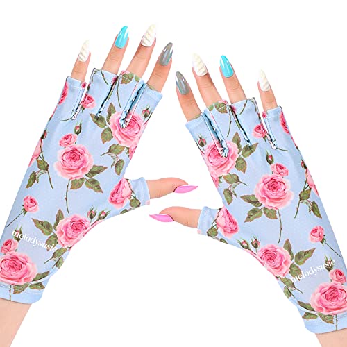 MelodySusie UV Glove for Gel Nail Lamp, Professional UPF50+ UV Protection Gloves for Manicures